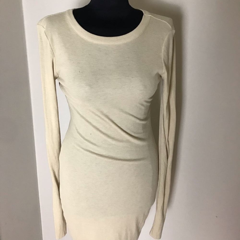 H&M Cream Long Sleeve Knit Dress NWT - Picture 2 of 4